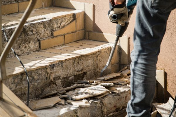 Concrete Stair Demolition in Claremore